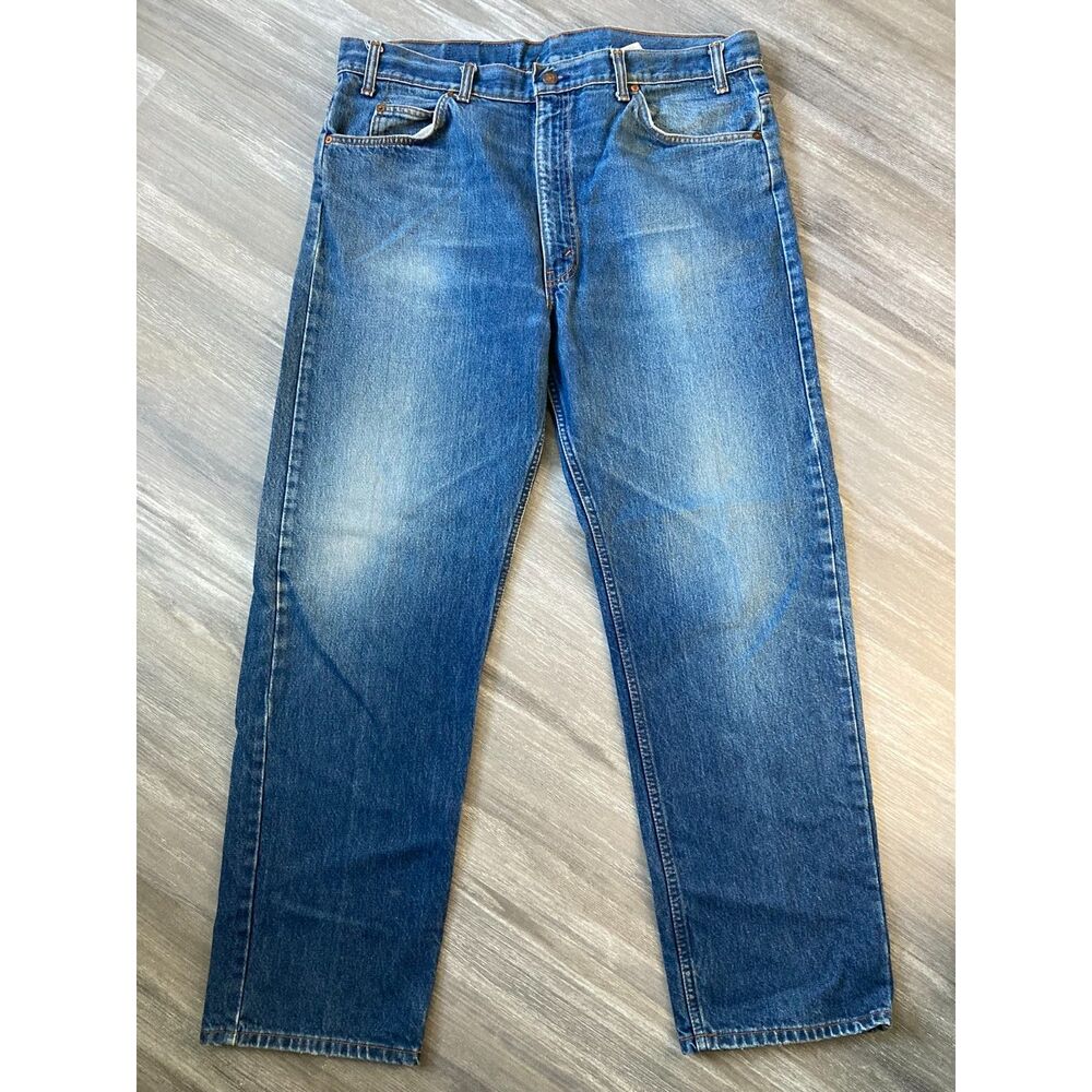 Vintage Orange Tab Levi's 505 Great Contrast Fades 38x28 80s 90s